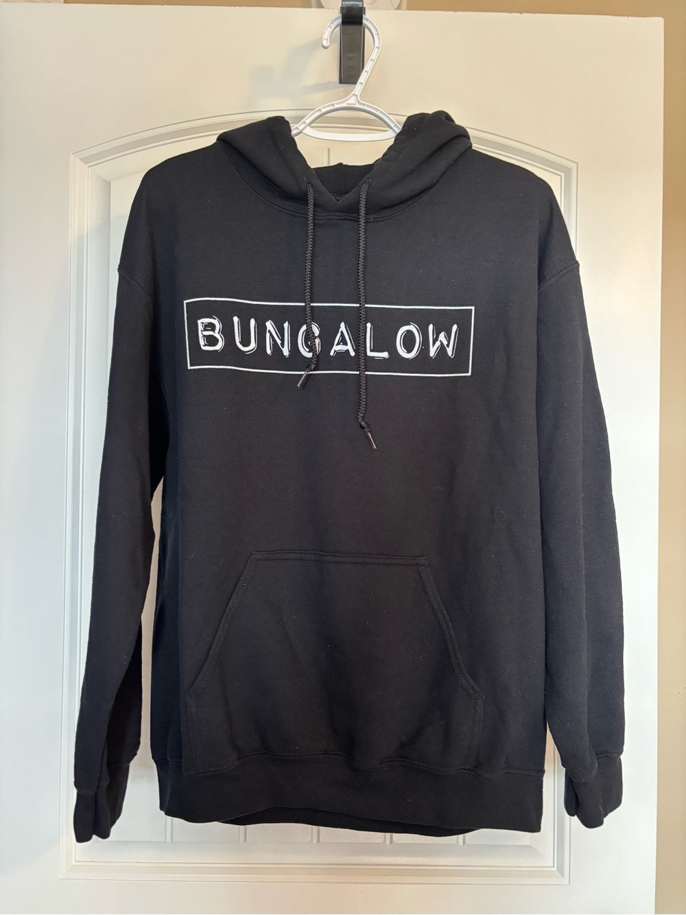Gildan Black Hoodie with Bungalow Chest Logo